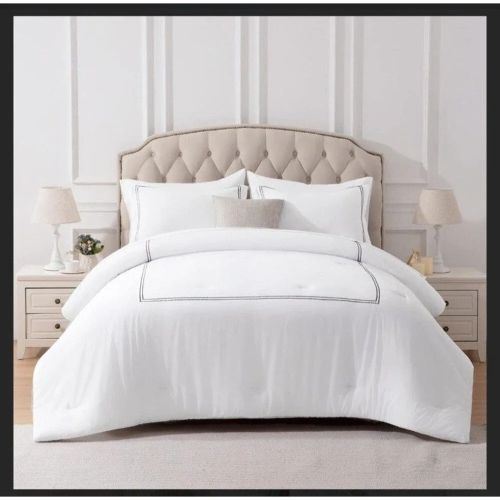 SLEEP ZONE Luxury Hotel Bedding Comforter Set 3-Piece Machine